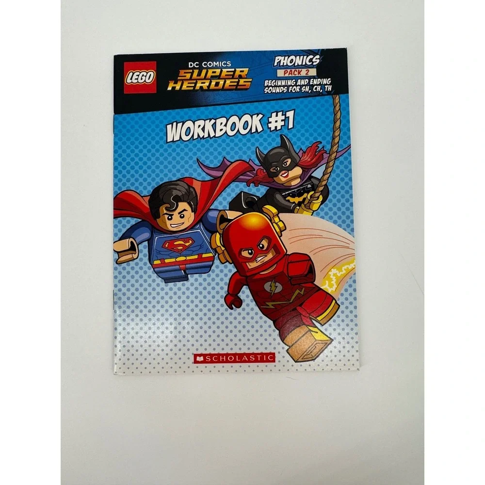 LEGO DC Comics Super Heroes Phonics Pack 2 Scholastic Readers Workbooks Set of 6